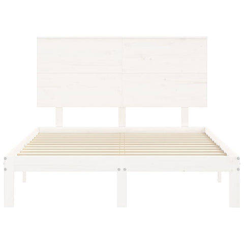 vidaXL Bed Frame without Mattress White 140x200 cm Solid Wood Pine