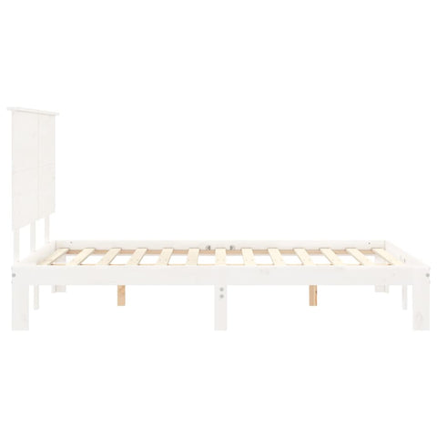 vidaXL Bed Frame without Mattress White 140x200 cm Solid Wood Pine