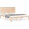 vidaXL Bed Frame without Mattress King Size Solid Wood Pine