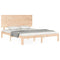 vidaXL Bed Frame without Mattress King Size Solid Wood Pine