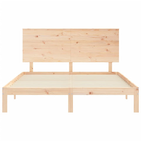 vidaXL Bed Frame without Mattress King Size Solid Wood Pine
