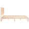 vidaXL Bed Frame without Mattress King Size Solid Wood Pine