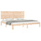 vidaXL Bed Frame without Mattress Super King Size Solid Wood Pine
