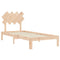 vidaXL Bed Frame without Mattress Single Solid Wood Pine