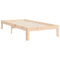 vidaXL Bed Frame without Mattress Single Solid Wood Pine