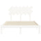 vidaXL Bed Frame without Mattress White Small Double Solid Wood Pine