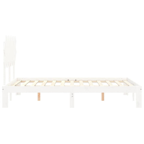 vidaXL Bed Frame without Mattress White 120x200 cm Solid Wood Pine
