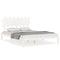 vidaXL Bed Frame without Mattress White King Size Solid Wood Pine