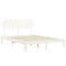 vidaXL Bed Frame without Mattress White King Size Solid Wood Pine