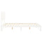 vidaXL Bed Frame without Mattress White King Size Solid Wood Pine