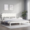 vidaXL Bed Frame without Mattress White Super King Size Solid Wood Pine