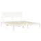 vidaXL Bed Frame without Mattress White Super King Size Solid Wood Pine