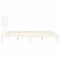 vidaXL Bed Frame without Mattress White Super King Size Solid Wood Pine