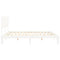 vidaXL Bed Frame without Mattress White 200x200 cm Solid Wood Pine