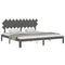 vidaXL Bed Frame without Mattress Grey 200x200 cm Solid Wood Pine