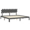 vidaXL Bed Frame without Mattress Grey 200x200 cm Solid Wood Pine