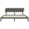 vidaXL Bed Frame without Mattress Grey 200x200 cm Solid Wood Pine