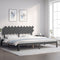 vidaXL Bed Frame without Mattress Grey 200x200 cm Solid Wood Pine