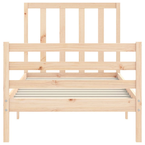 vidaXL Bed Frame without Mattress Small Single Solid Wood Pine
