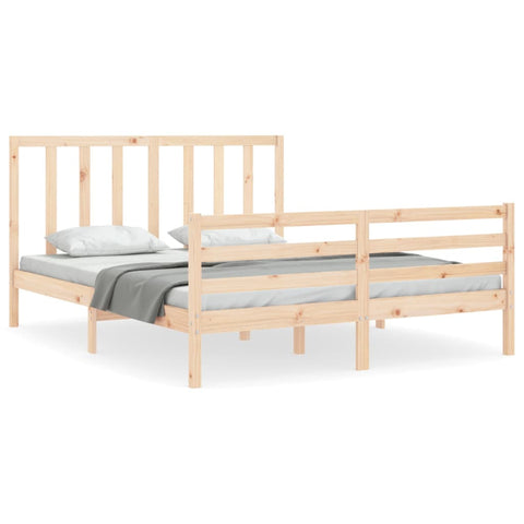 vidaXL Bed Frame without Mattress 160x200 cm Solid Wood Pine