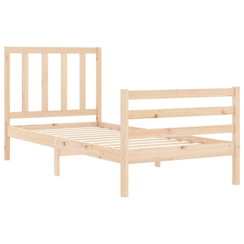 vidaXL Bed Frame without Mattress Single Solid Wood Pine
