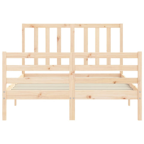 vidaXL Bed Frame without Mattress Small Double Solid Wood Pine