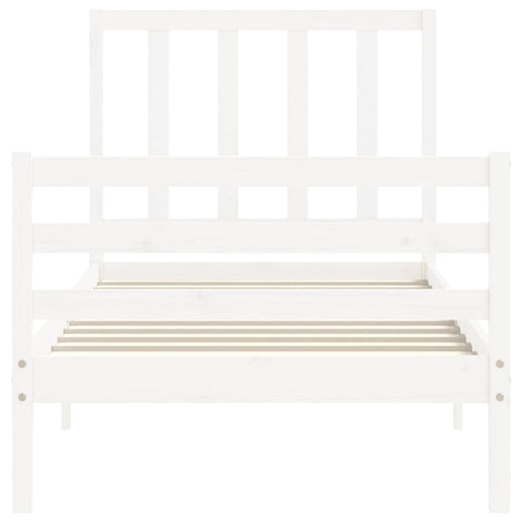 vidaXL Bed Frame without Mattress White 100x200 cm Solid Wood Pine