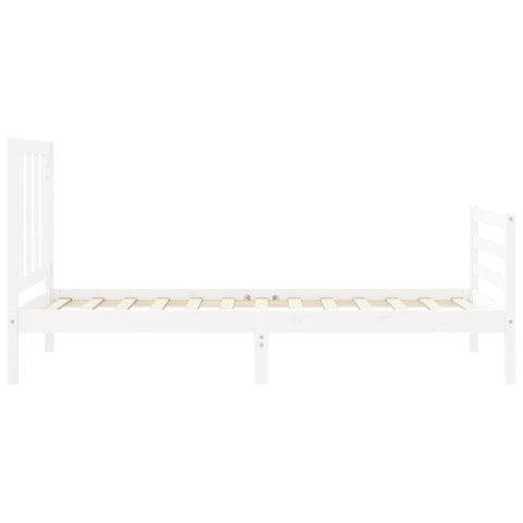 vidaXL Bed Frame without Mattress White 100x200 cm Solid Wood Pine