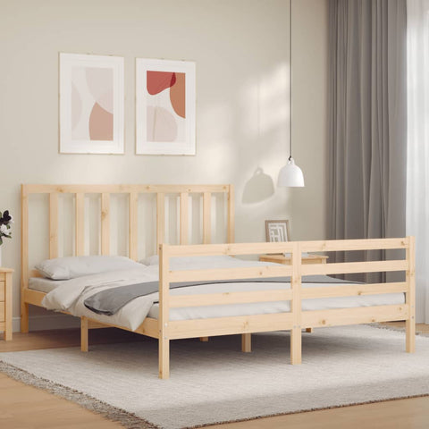 vidaXL Bed Frame without Mattress 160x200 cm Solid Wood Pine