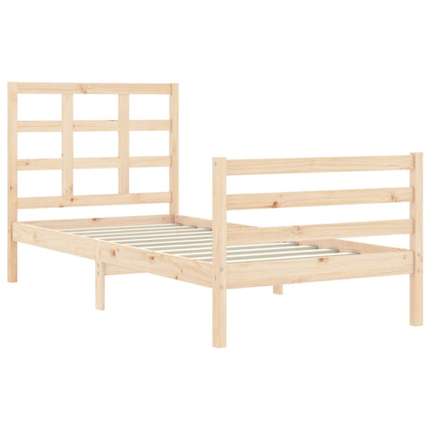 vidaXL Bed Frame without Mattress Small Single Solid Wood