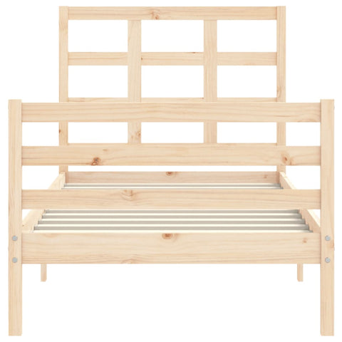 vidaXL Bed Frame without Mattress Small Single Solid Wood
