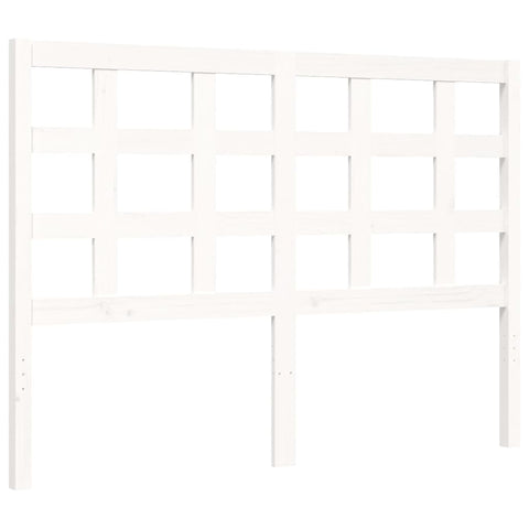 vidaXL Bed Frame without Mattress White Small Double Solid Wood