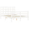 vidaXL Bed Frame without Mattress White 140x190 cm Solid Wood