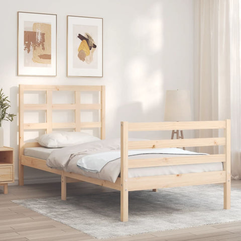 vidaXL Bed Frame without Mattress 100x200 cm Solid Wood