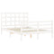 vidaXL Bed Frame without Mattress White 140x200 cm Solid Wood