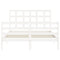 vidaXL Bed Frame without Mattress White 140x200 cm Solid Wood