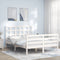 vidaXL Bed Frame without Mattress White 140x200 cm Solid Wood