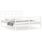 vidaXL Bed Frame without Mattress White King Size Solid Wood