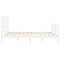 vidaXL Bed Frame without Mattress White King Size Solid Wood