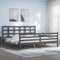 vidaXL Bed Frame without Mattress Grey 200x200 cm Solid Wood