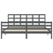 vidaXL Bed Frame without Mattress Grey 200x200 cm Solid Wood