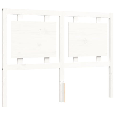 vidaXL Bed Frame without Mattress White Small Double Solid Wood