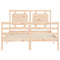 vidaXL Bed Frame without Mattress 140x190 cm Solid Wood