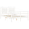 vidaXL Bed Frame without Mattress White 120x200 cm Solid Wood