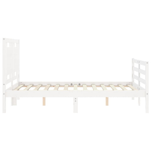 vidaXL Bed Frame without Mattress White 120x200 cm Solid Wood