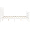 vidaXL Bed Frame without Mattress White 120x200 cm Solid Wood