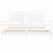 vidaXL Bed Frame without Mattress White 160x200 cm Solid Wood