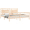 vidaXL Bed Frame without Mattress Super King Size Solid Wood