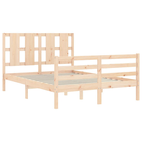 vidaXL Bed Frame without Mattress Double Solid Wood