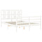 vidaXL Bed Frame without Mattress White 120x200 cm Solid Wood